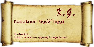 Kasztner Gyöngyi névjegykártya
